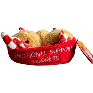 Emotional Support Nuggets Plush 5 Nuggies Red Basket What Do You Meme Cute New